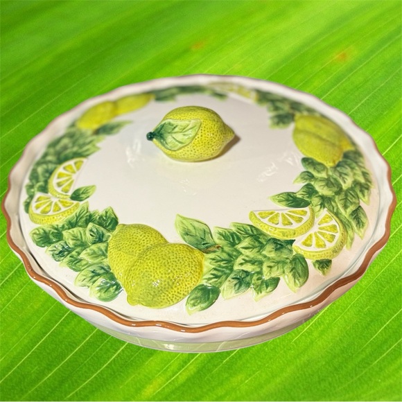 Vintage Dinnerware Key Lime Ceramic Pie Holder